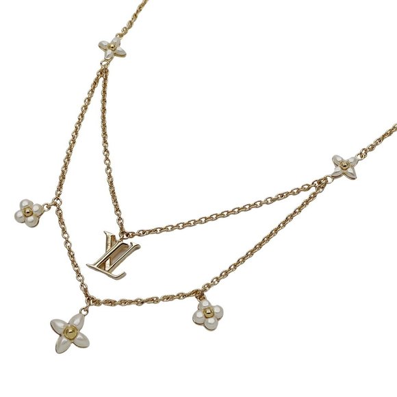Louis Vuitton Floragram Gold Necklace for Women, M00981GK1215, Monogram Flower - Picture 1 of 10